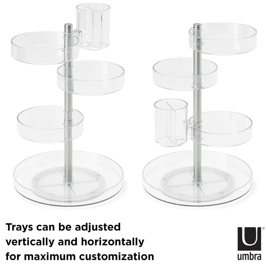 Organizer da bagno in plastica girevole per cosmetici Pirouette - Umbra