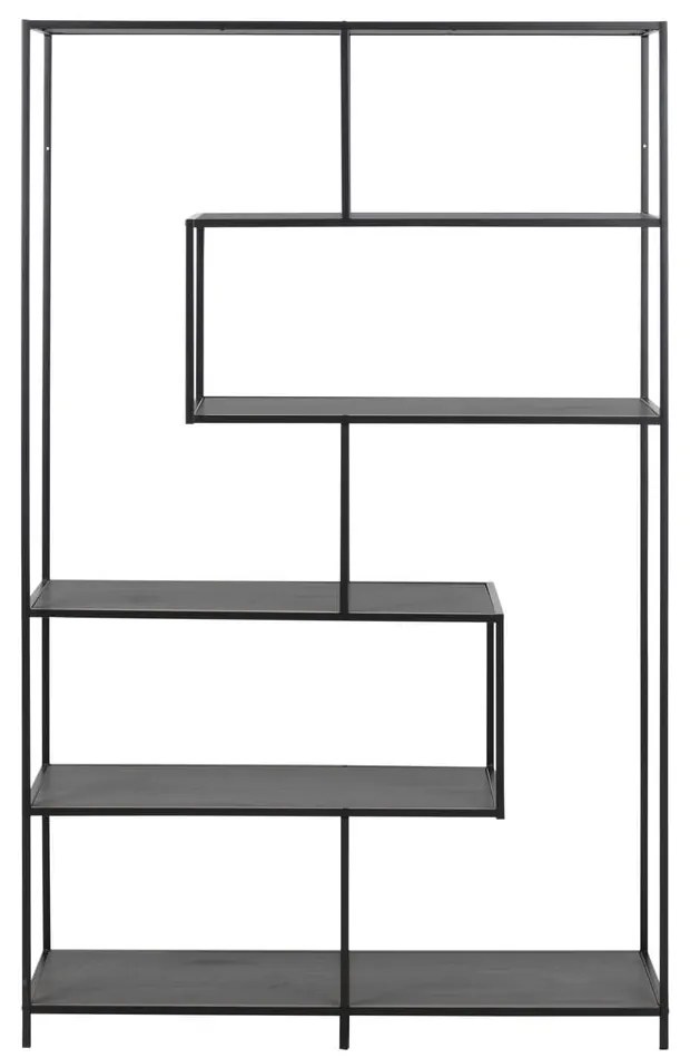 Libreria nera in frassino 114x185 cm Seaford - Actona