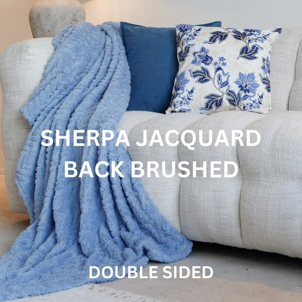 Coperta blu in micropile 150x200 cm Rena – Tiseco Home Studio