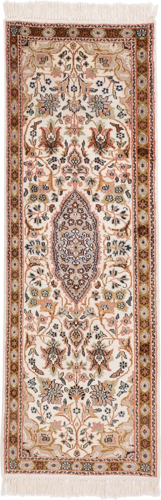 Cashmere Silk Tappeto 130 x 50 (Indian) Annodato A Mano