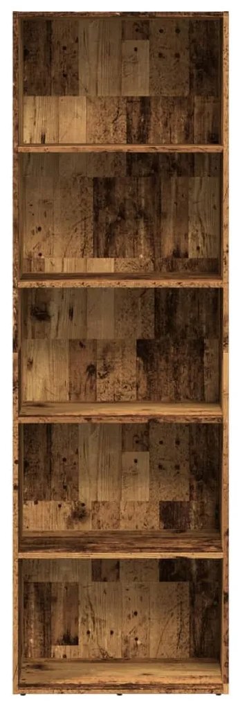 Libreria legno antico 60x30x189 cm in legno multistrato