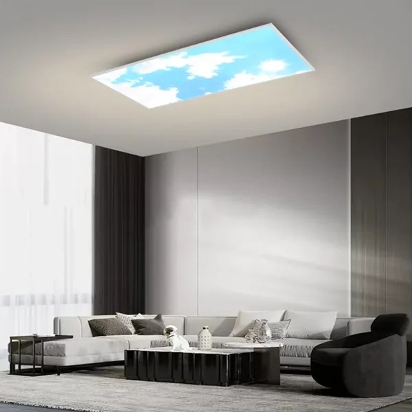 Brilagi - plafoniera LED dimmerabile SLIMFRAME SKY LED/80W/230V 120x60 cm argento/blu + telecomando