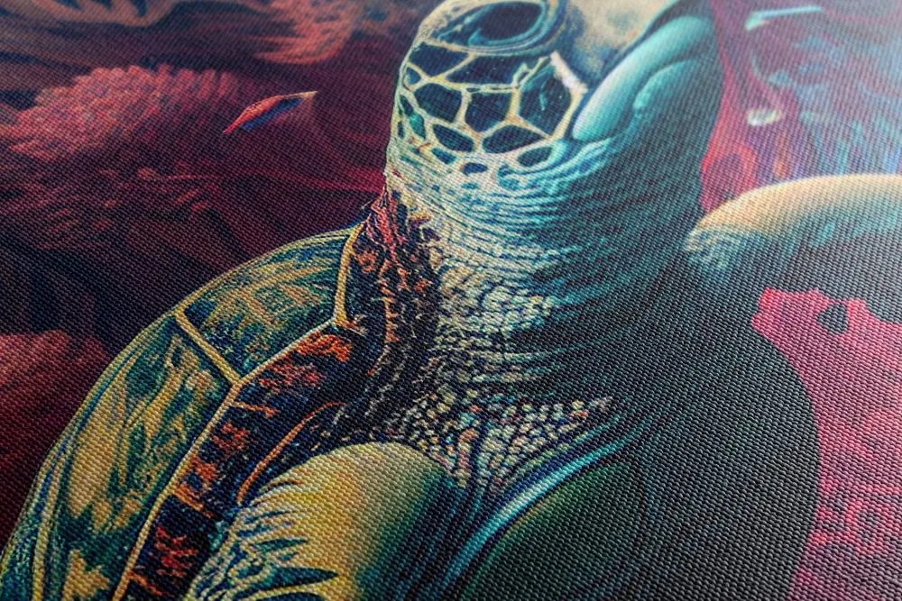 Quadro su tela – Tartaruga surrealista