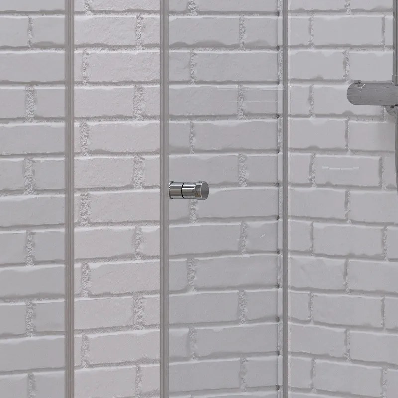 Kamalu - Box doccia 100x80 cm apertura soffietto 80 e lato fisso 100 cm| KS7000