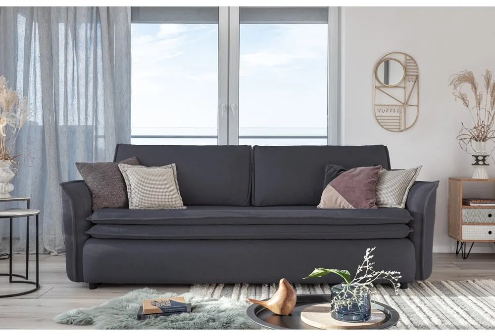 Divano letto antracite Charming Charlie - Miuform