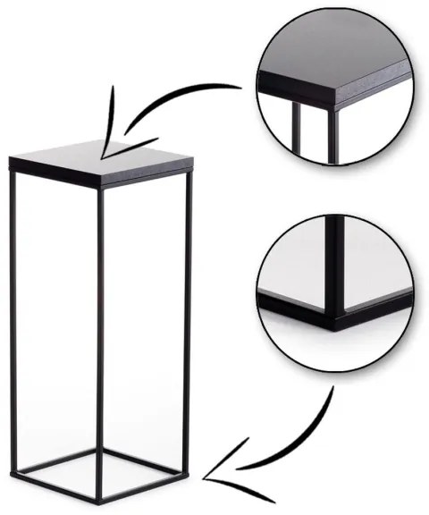 Portafiori BASICLOFT 60x24 nero