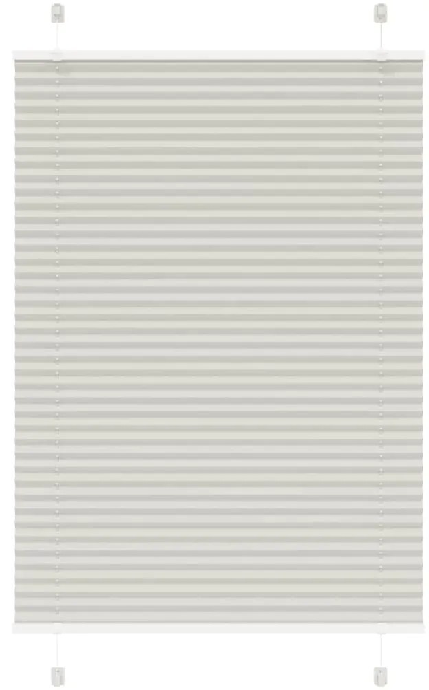Tenda Plissettata Grigio Chiaro 100x100 Cm Larghezza Tessuto /