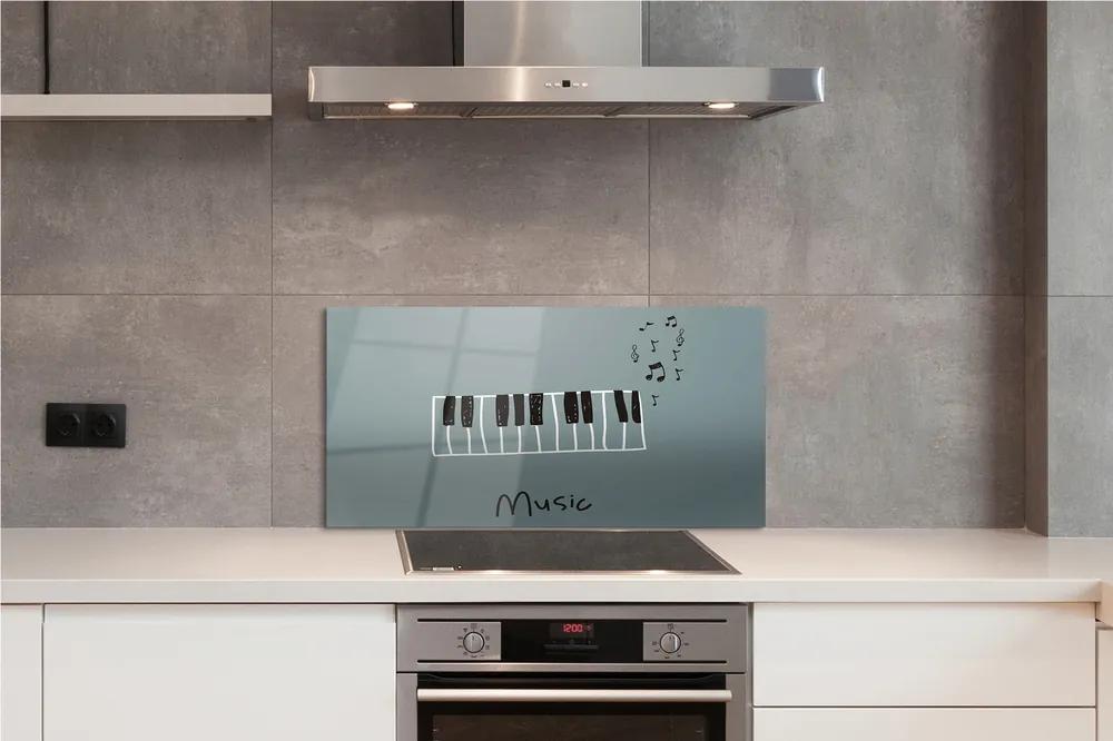 Pannello paraschizzi cucina Spartiti per pianoforte 100x50 cm