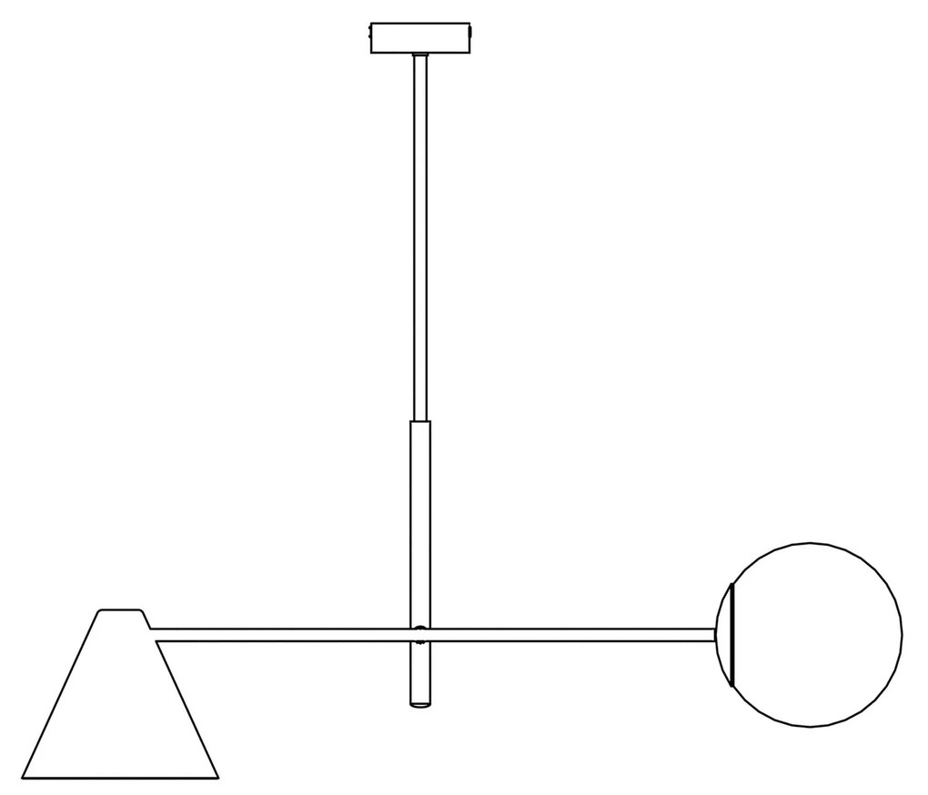 Plafoniera Moderna Industrial Hermes 2 Luci Bianco