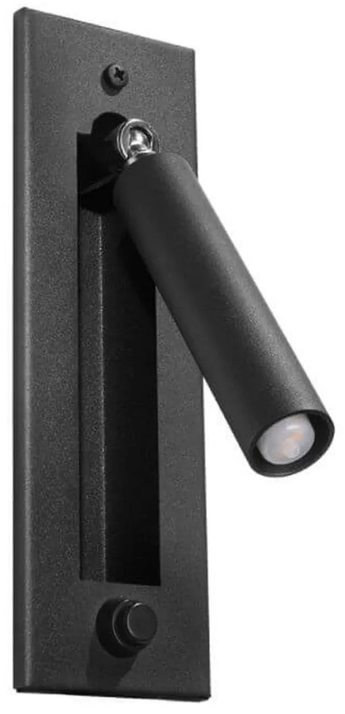 Applique 1xG9 mod. Enif per Comodino da Incasso a Parete Colore Nero