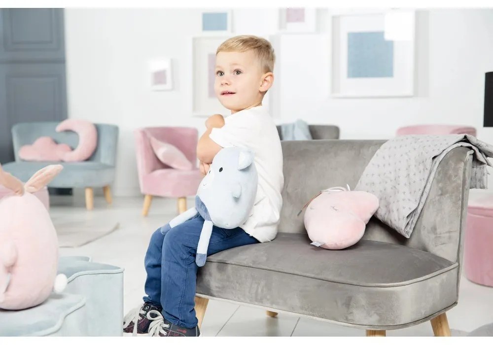 Divano per bambini in velluto grigio chiaro 70 cm Lil Sofa - Roba