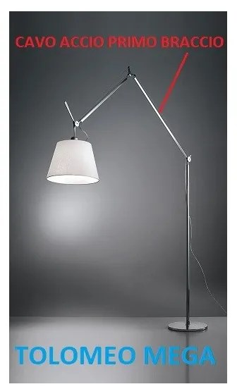 Artemide cavo di acciaio ricambio per braccio inferiore lungo tolomeo mega terra