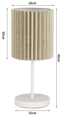 Brilagi - Lampada da tavolo NORDIC WAVE 1xE27/15W/230V lino/bianco