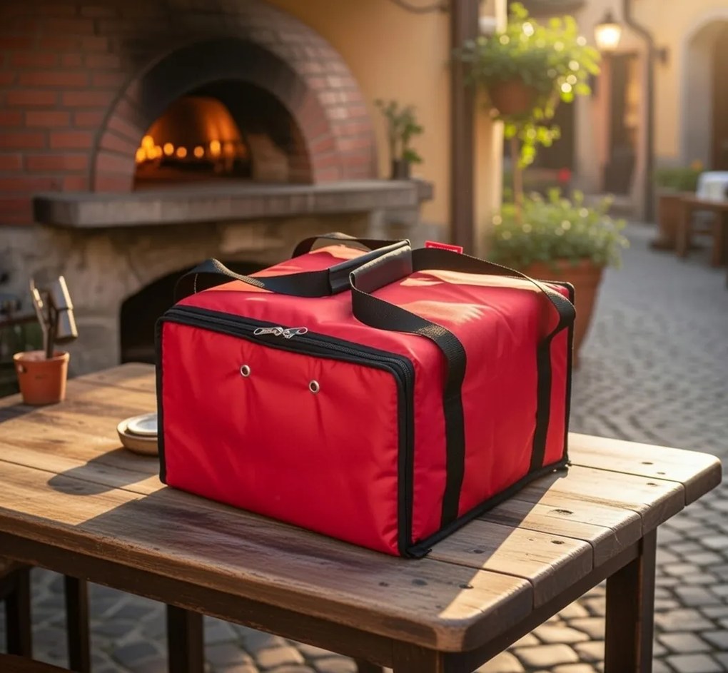 Borsa Termica Porta Pizze da Asporto 6 Cartoni Safemi Express 6 Rossa...