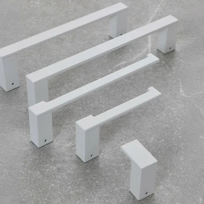 Set due appendini portasciugamani da muro in alluminio bianco Sky