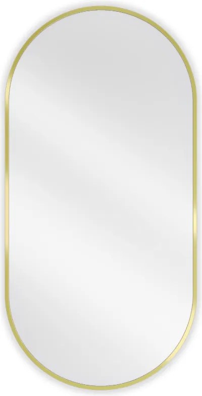 Mexen Loft specchio da bagno ovale 100 x 50 cm, cornice dorata - 9851-100-050-000-50