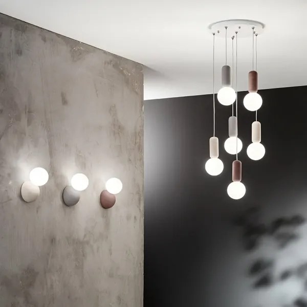 Ondaluce - Applique da parete ROCK 1xG9/7W/230V cemento/bianco