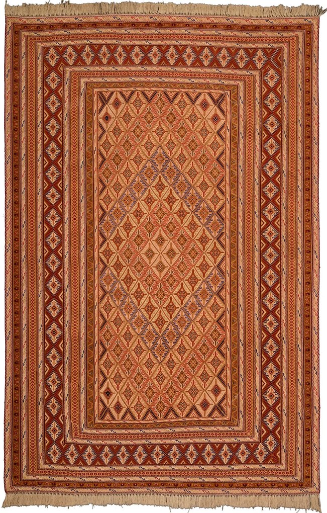 Kilim Tappeto 290x190 Beige (Afghanistan) Tessuto A Mano