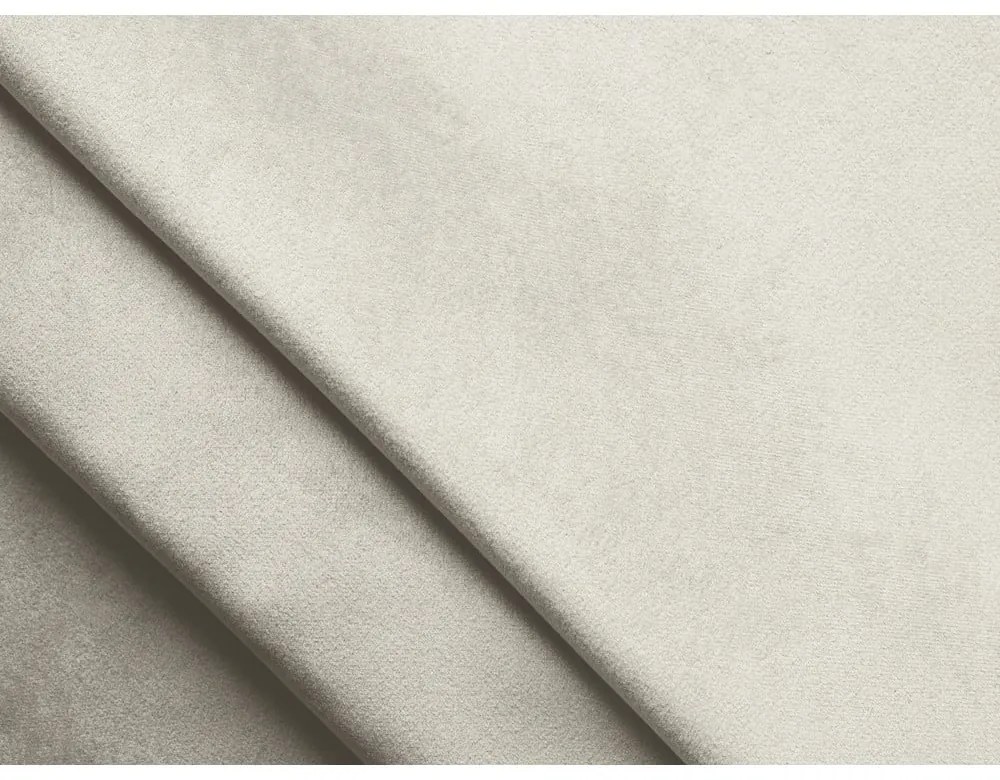 Divano angolare bianco (con penisola a destra) con rivestimento in velluto Moana – Makamii