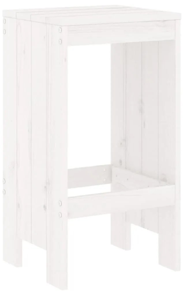 Sgabelli da bar 2 pz bianchi 40x36x75 cm legno massello di pino