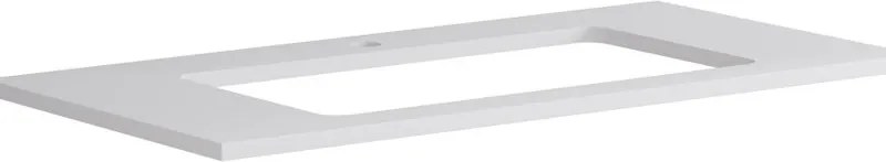 Top per lavabo Niwa18058 semincasso L 90 x H 1.8 x P 46 cm laccato opaco bianco truciolare