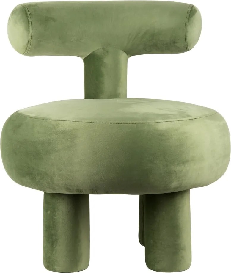 Poltrona in velluto verde chiaro Abrazo - Leitmotiv