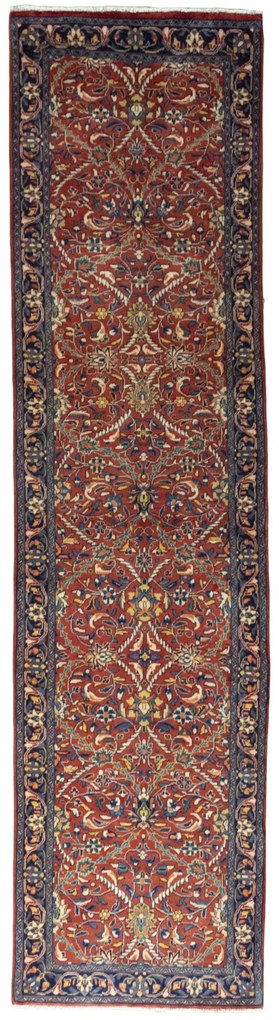 Hamedan Tappeto persiano 330 x 80 Rosso (Iran) Annodato A Mano