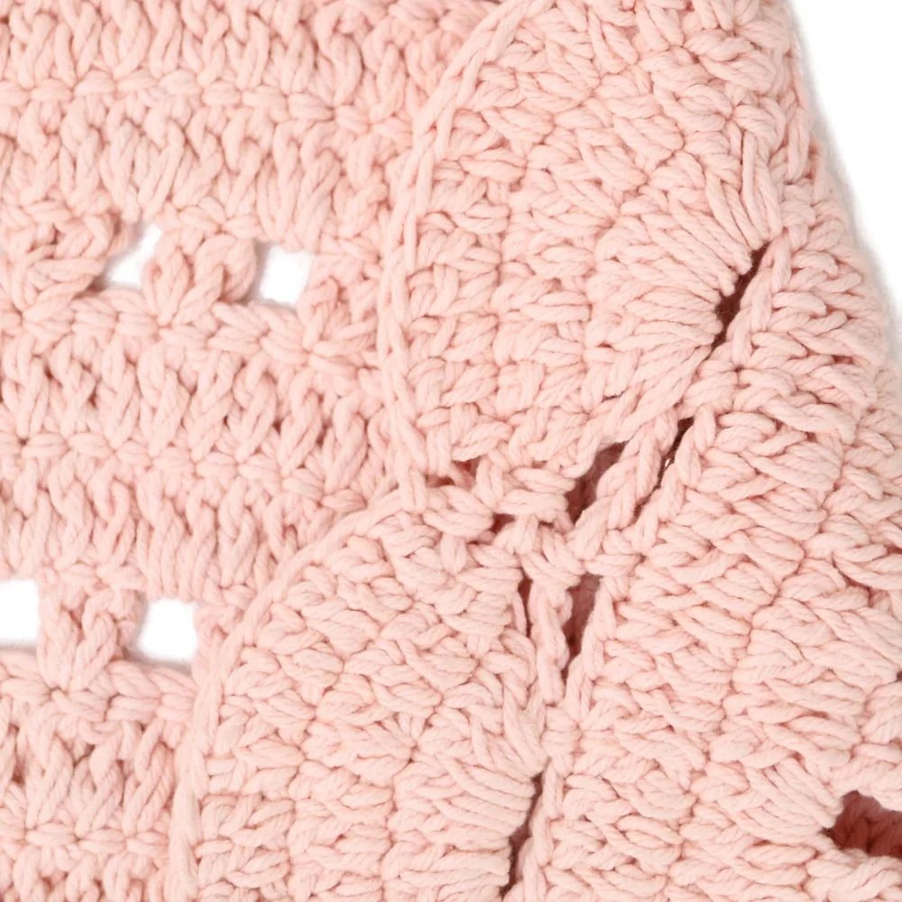 Tappeto rosa in cotone lavorato a mano, ø 120 cm Alma - Nattiot