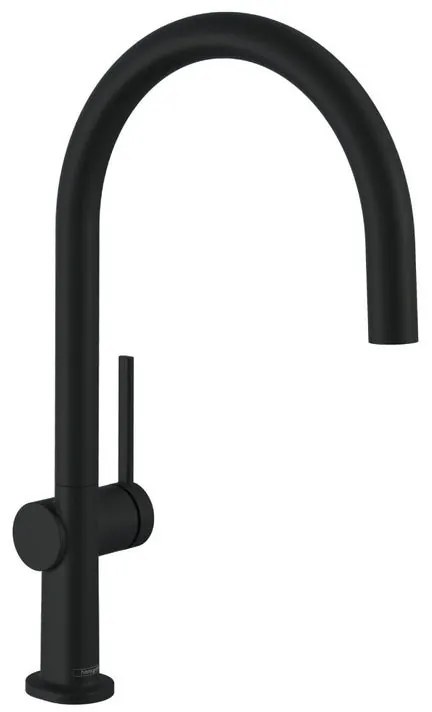 Rubinetto da cucina fisso a collo di cigno Talis M54 nero verniciato satinato HANSGROHE