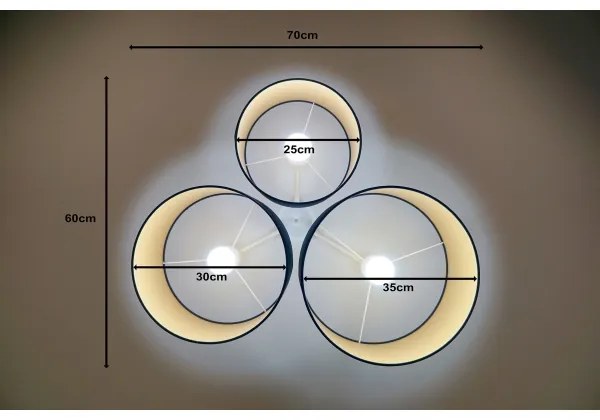 Duolla - Plafoniera ROLLER TRIO 3xE27/60W/230V blu
