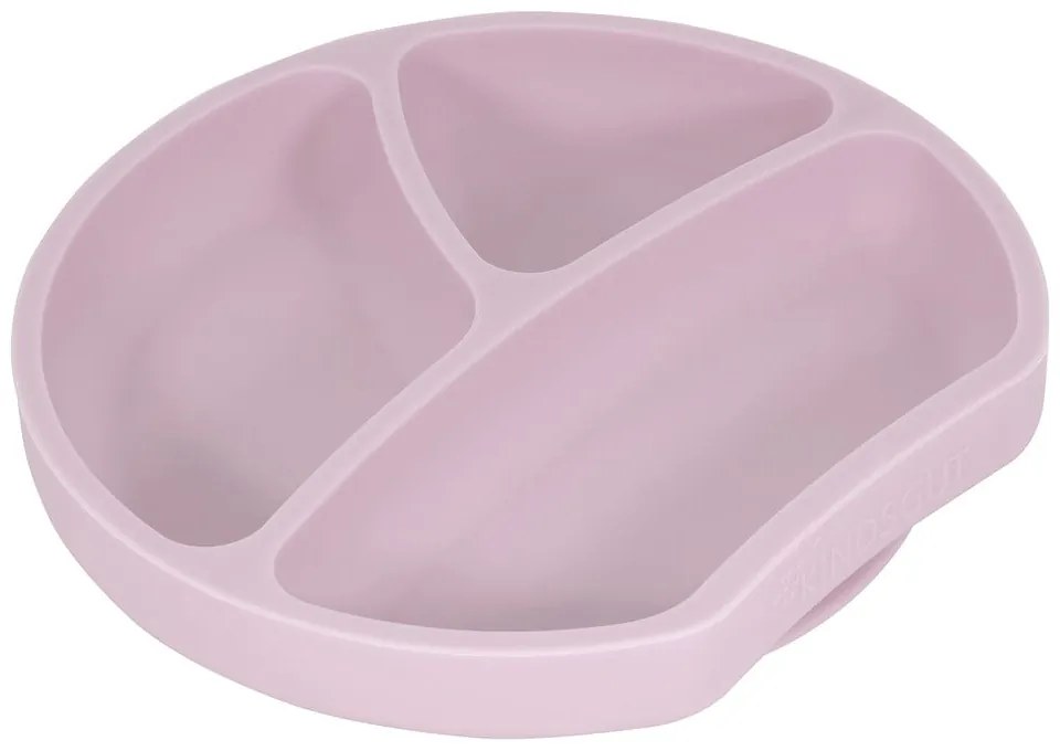 Piatto per bambini in rosa chiaro in silicone 19x20,5 cm – Kindsgut