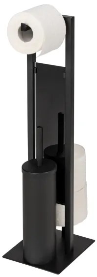 WENKO 25400100 - Scopino WC RIVALTA 18x70 cm nero