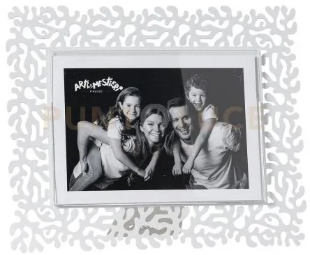 Portafoto corallo grande orizzontale bianco marmo