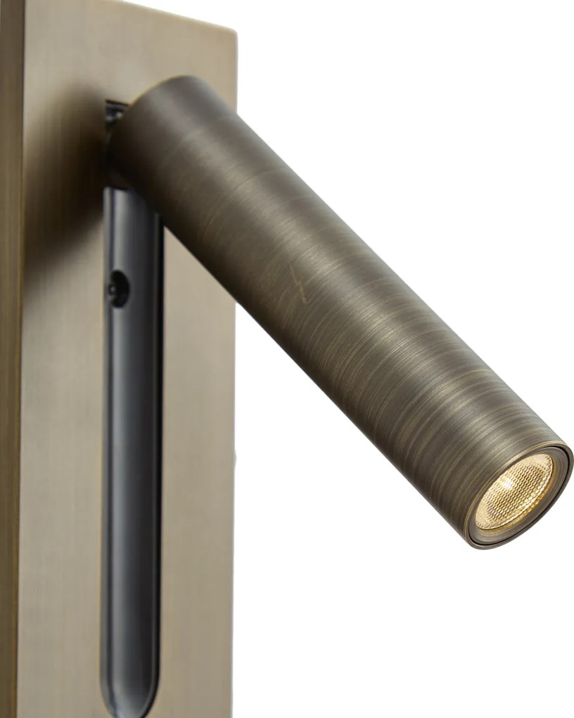 Set di 2 lampade da parete moderne bronzo scuro incl. LED - Plaza