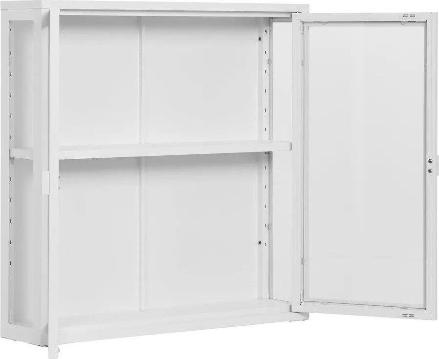 Vetrina da appendere in metallo bianco 80x80 cm Brisbane - House Nordic