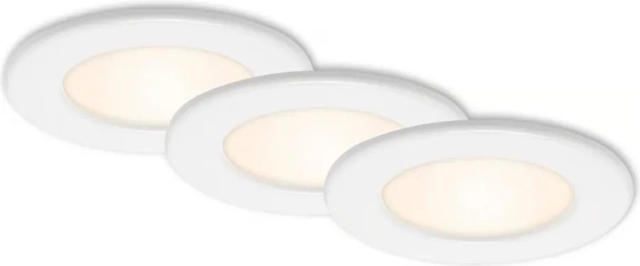 Set da 3 faretti da incasso per bagno LED/6W/230V 3000K IP44 bianco