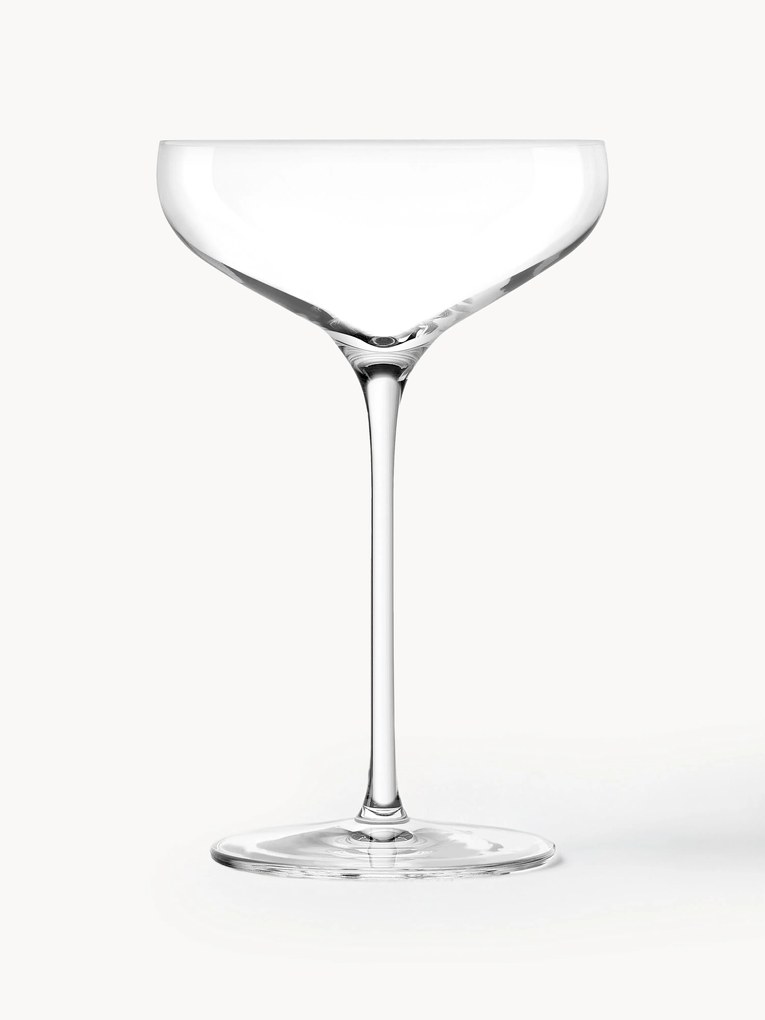 Set di 6 coppe champagne in cristallo Swing