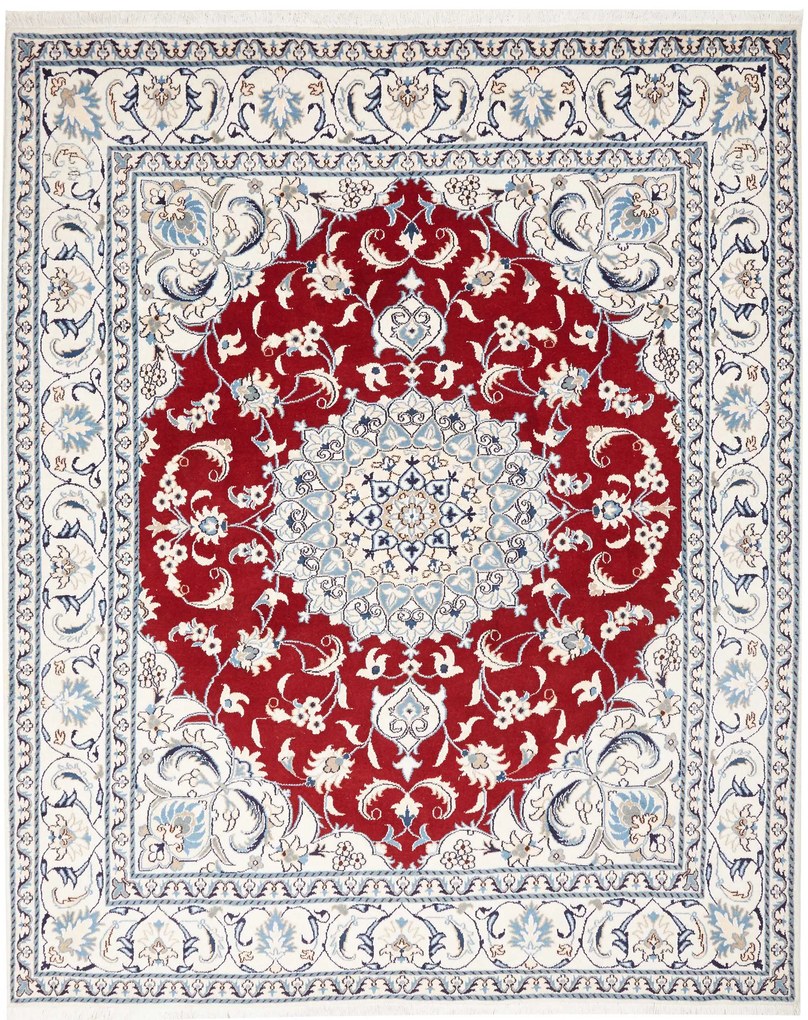 Nain Tappeto 250 x 200 Rosso (Iran) Annodato A Mano