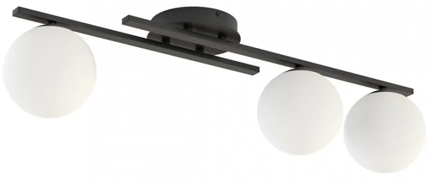 Lampada da soffitto in acciaio KAIRO 3 da interno 3xE14 Colore del corpo Nero e Bianco