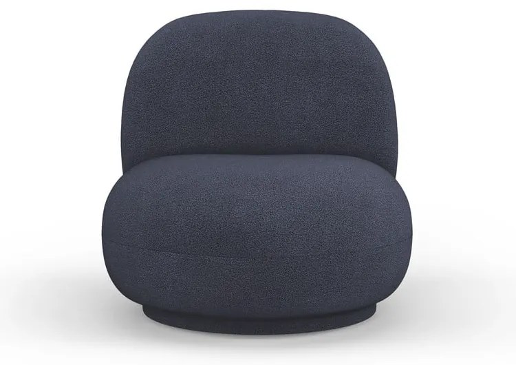 Poltrona bouclé blu scuro Chuck - Micadoni Home