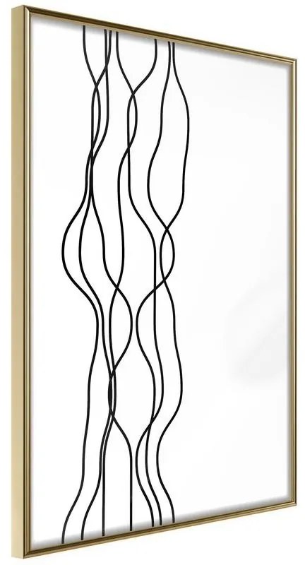 Poster  Wavy Lines  Cornice Quadri Cornice d'oro, Larghezza x Altezza Home decor 20x30