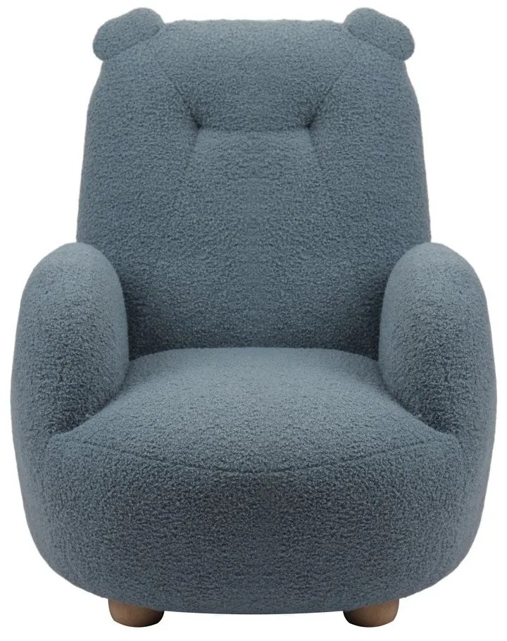 Poltrona per bambini blu con rivestimento in bouclé Rocky – Vipack