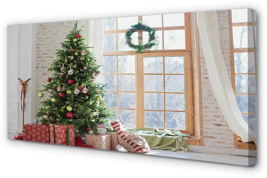 Quadro su tela Regali degli alberi di Natale 100x50 cm