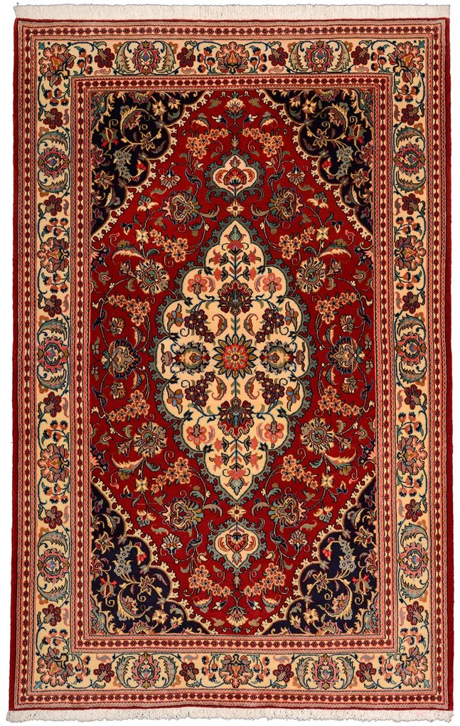 Ghom Tappeto persiano 140x220 Rosa (Iran) Annodato A Mano
