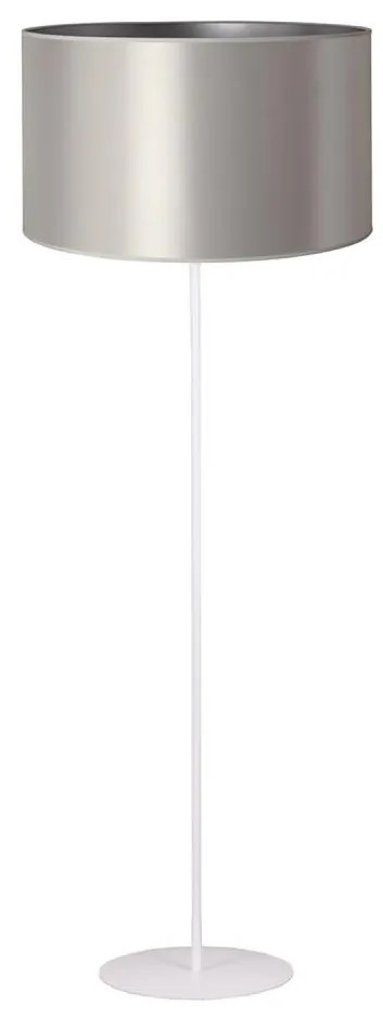 Duolla - Lampada con piedistallo CANNES 1xE27/15W/230V diametro 45 cm argento/bianco
