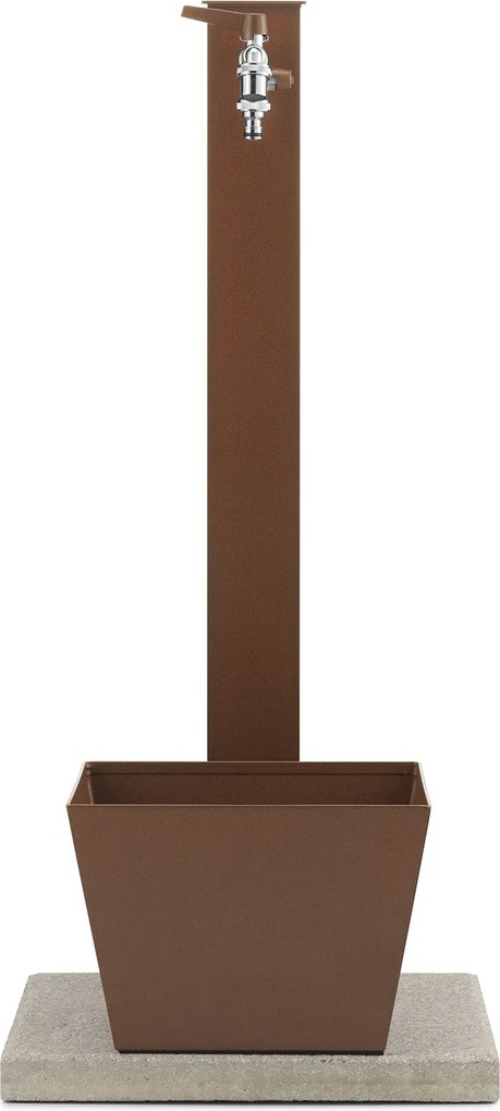 Fontana da Giardino con Rubinetto Base Vaschetta e Portagomma Belfer 42/QRRV Ruggine...