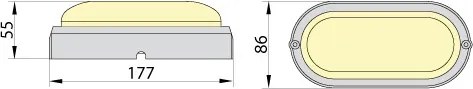 Brilagi - Plafoniera LED industriale SIMA LED/12W/230V IP65 nero