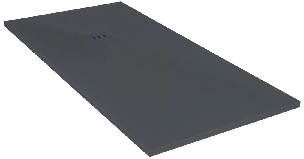 Piatto doccia MOLDCOM COMPOSITES in resina Cosmos Stone antracite L 80 x L 210 x H 4 cm opaco
