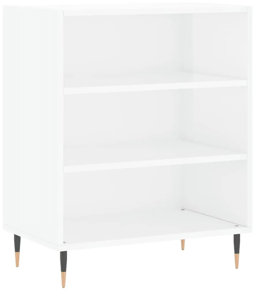 Credenza bianco lucido 57x35x70 cm in legno multistrato