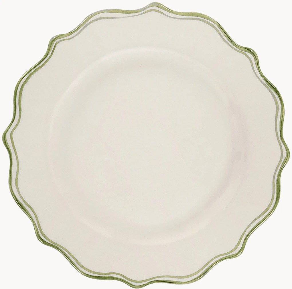 Piatto da colazione dipinto a mano Scalloped